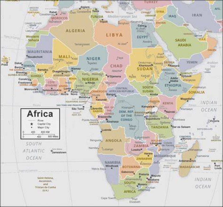 African Countries and Capitals Africa Facts