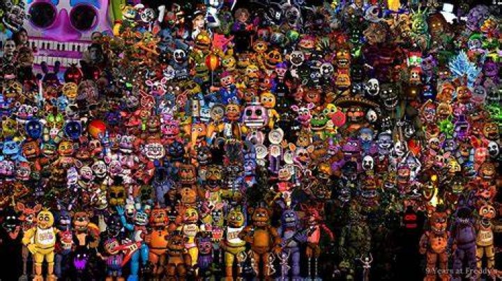 All FNaF Characters in one Image (Final Update) by EnderLuigiMario on