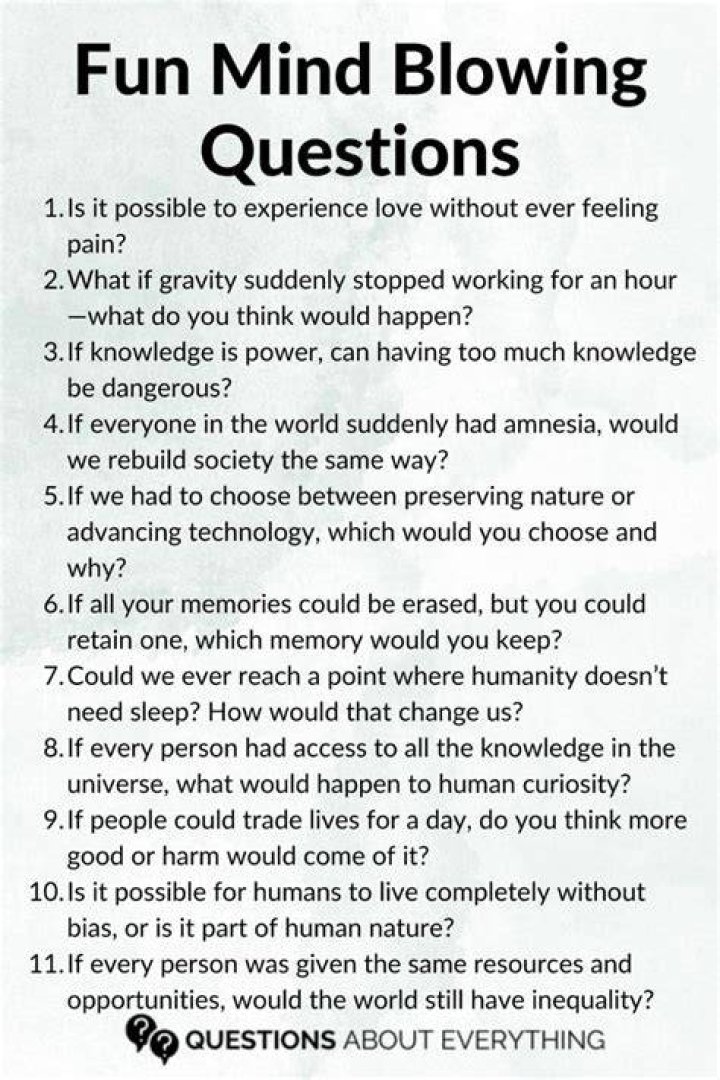 Intriguing Questions For Your Imagination