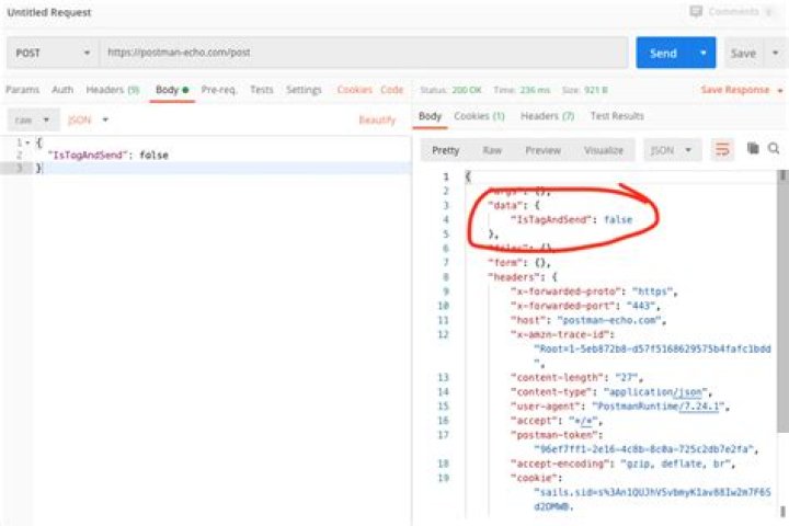 JSON POST request using app sends empty body · Issue 8455