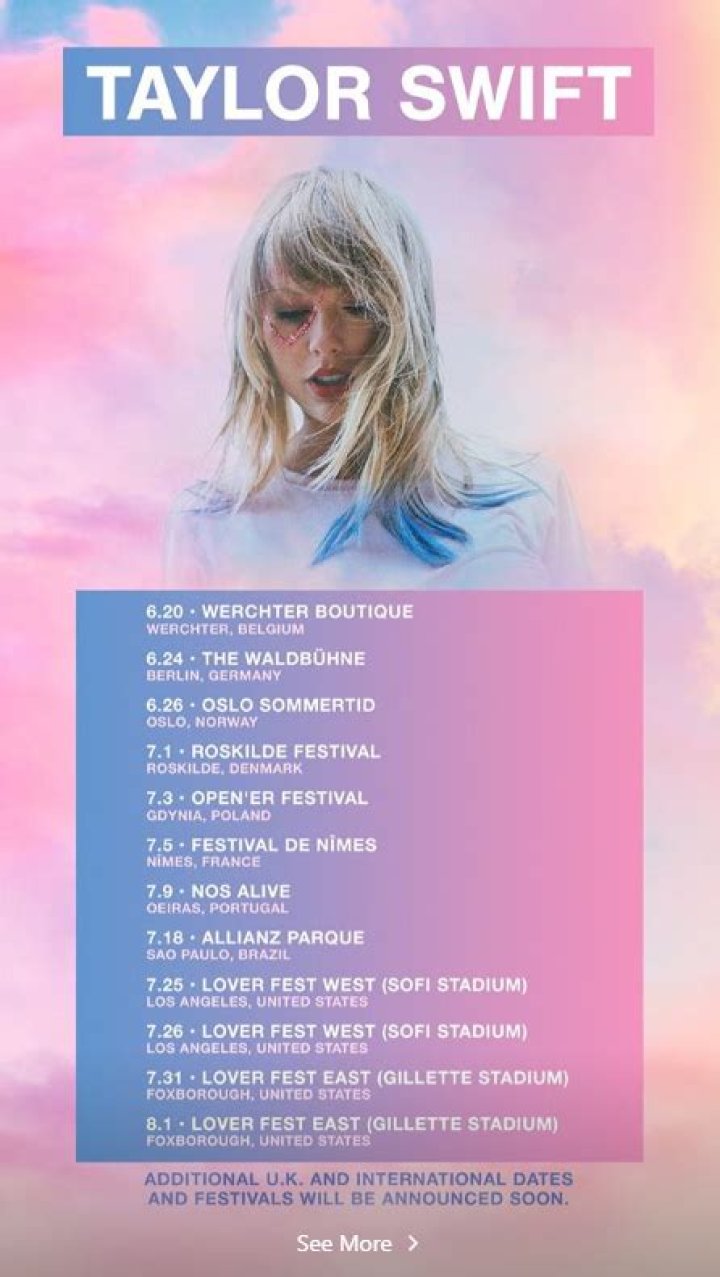 Taylor Swift Lover Fest West Seat Map Taylor swift, Taylor swift